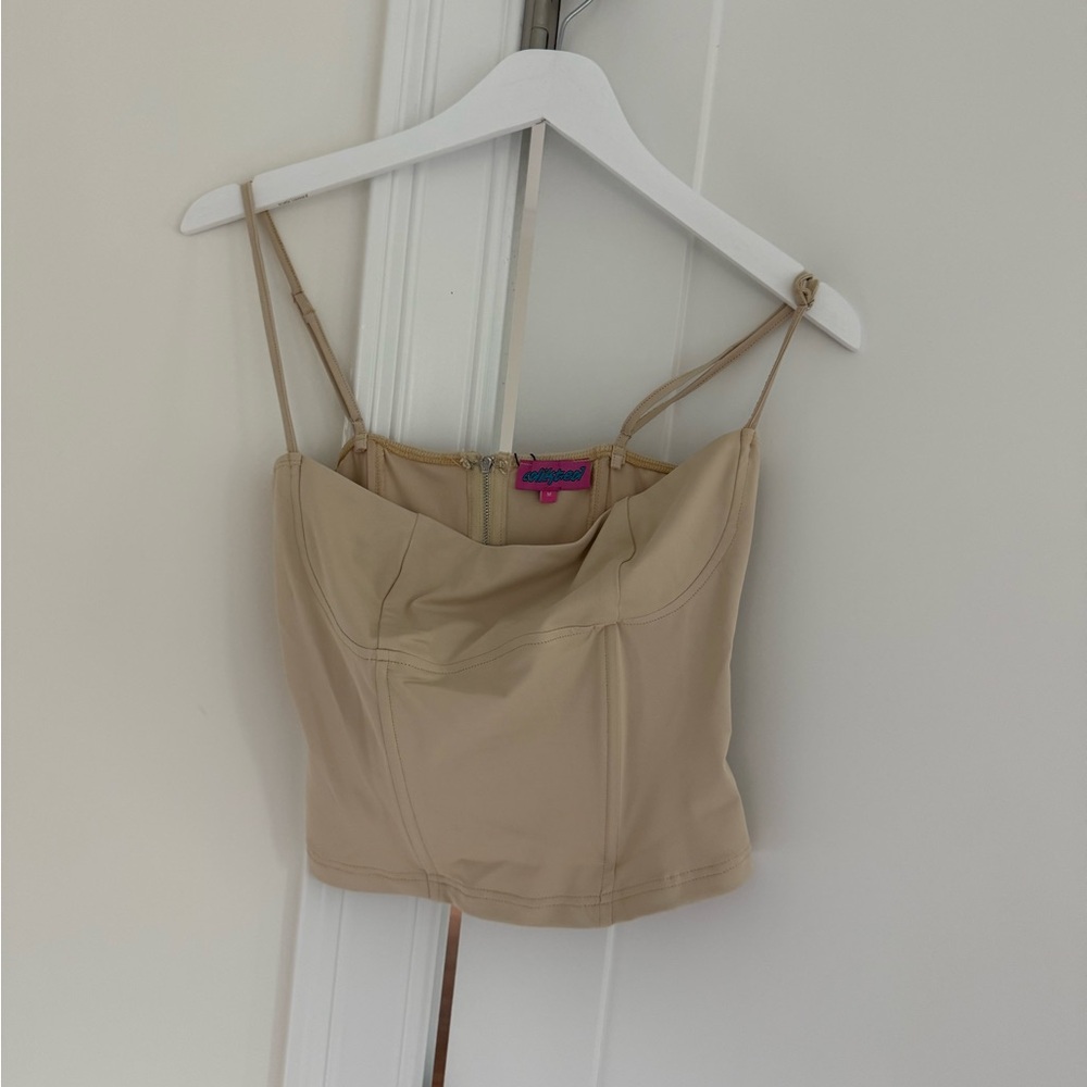 Edikted Tan Sleeveless Crop Camisole